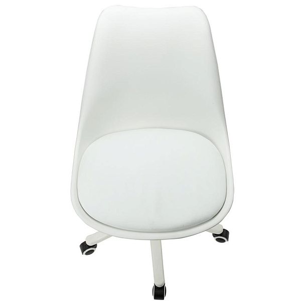 Кресло стул BRABIX "Eames MG-310 PL", пластик белый, экокожа белая, 532926 - Вид 8
