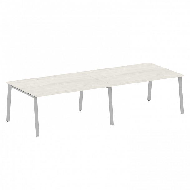 Стол для переговоров "Metal System" БА.ПРГ-2.4 дуб наварра/серый - Вид 1