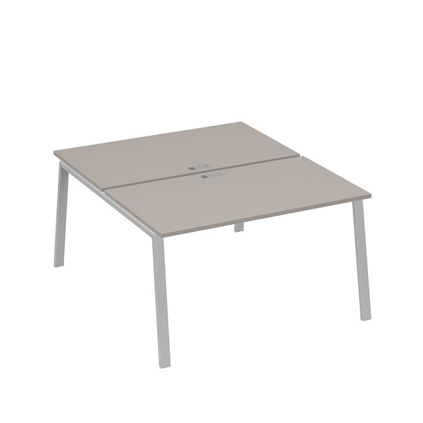 Рабочая станция каркас TRE 2х140 офисная A4 А4 Б3 177  БП мокко премиум / металлокаркас серый - Вид 1