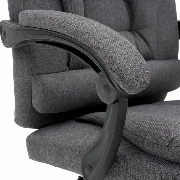 Кресло офисное CROMEX "Chill MS-005", с функцией вибромассажа, подножка, ткань, серое, 532959 - Вид 14