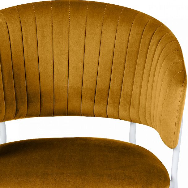 Стул кухонный Даксон горчичный велюр/белый - Вид 7