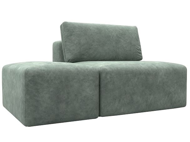 Модули диван и пуф Лига-060 НПБ Велюр зеленый - Вид 2