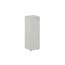 Шкаф средний 400х400х1200, 1 дв., з.ст HDF, левый / корпус: серый бархат; фасад: серый бархат Сигма / Sigma - Фото предпросмотра