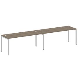 Metal System Quattro Р. ст. на 2 раб. места на П-образном м/к 40БП.СМ-2.5 Вяз/Серый металл 3600*720*750 - Фото предпросмотра