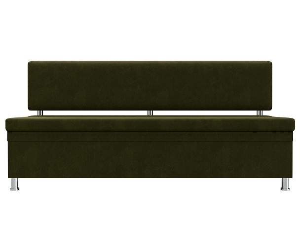 Кухонный прямой диван Стайл (полностью микровельвет зеленый) - Вид 2