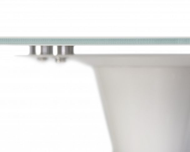 Стол обеденный MIA GLASS (белая столешница, белое основание (W-02)) - Вид 2