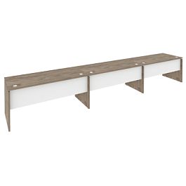 Onix Рабочая станция O.RS-3.4.7 Тиквуд темный/Белый бриллиант 4740*720*750 - Фото предпросмотра