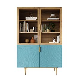 Буфет с двумя дверками Line LN11/GR1/blue - Фото предпросмотра