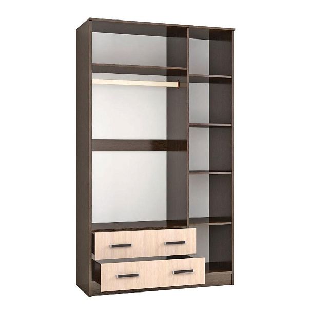 Шкаф комбинированный Лагуна Б/З  (1200*2100*510) венге/дуб молочный - Вид 2