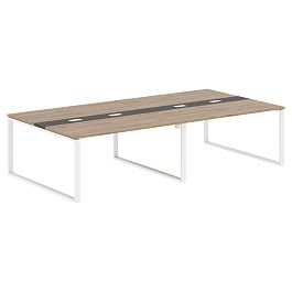 Конференц стол EQCT 3116 Дуб Денвер светлый/Белый 3126х1606х750 EDIS - Фото предпросмотра