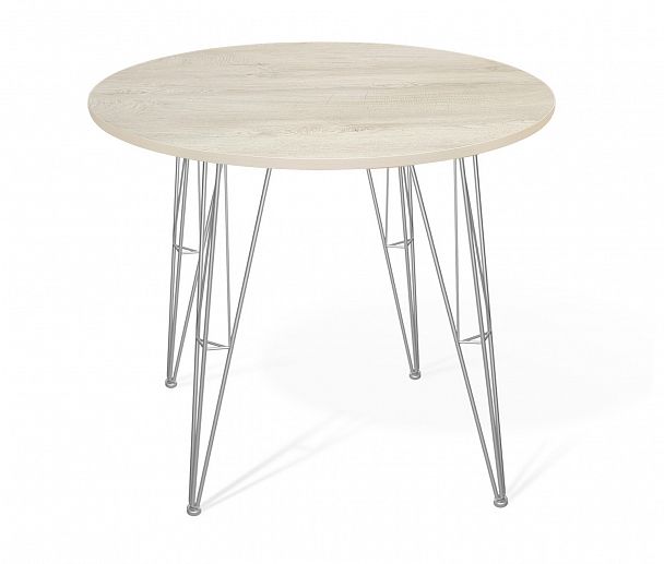 Стол Sheffilton SHT-TU10/80 ЛДСП хром лак/дуб беленый - Вид 2