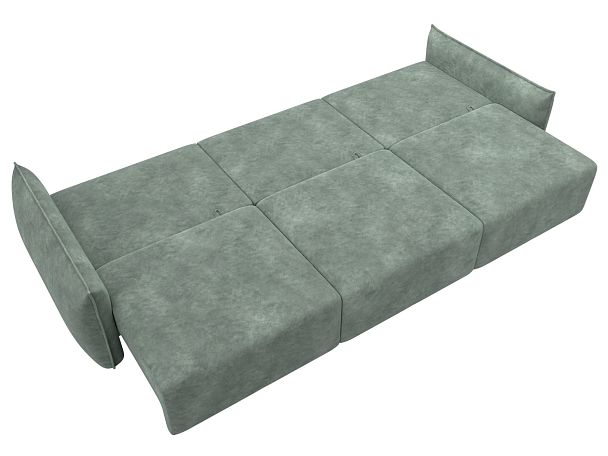 Диван прямой Лига-051 НПБ Лонг Велюр зеленый - Вид 10