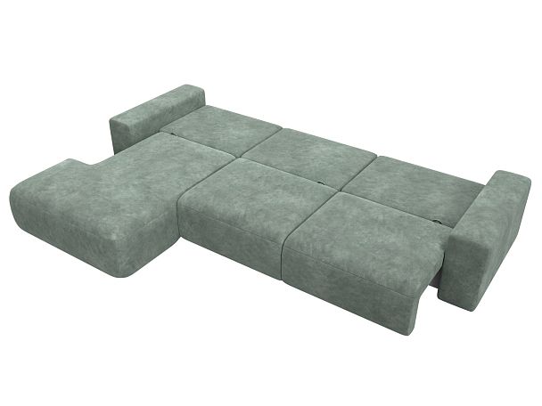Диван угловой Лига-036 НПБ Классик Лонг левый угол Велюр зеленый - Вид 10