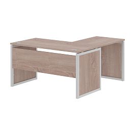 Стол угловой XQPCT 1415 Дуб Сонома/Алюминий 1400х1500х750 XTEN-QP - Фото предпросмотра