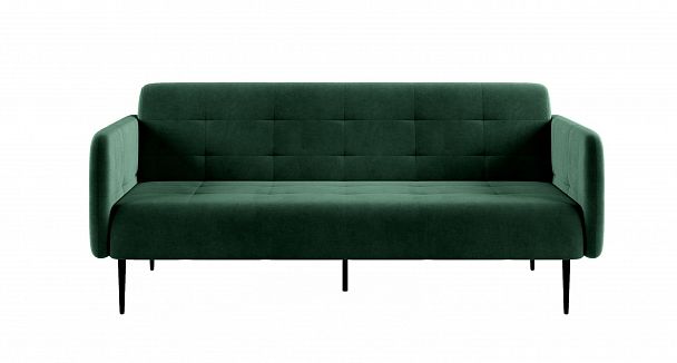 Monaco диван-кровать прямой с подлокотниками, трехместный, бархат зеленый 19 - Вид 4