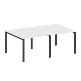 Metal System Перег. стол (2 столешницы) на П-образном м/к БП.ПРГ-2.1 Белый/Антрацит металл 2000*1235*750 - Фото предпросмотра