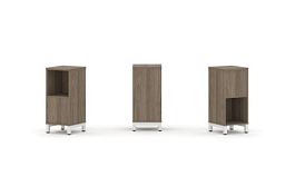 Стайл Проджект Набор стеллажа 2-х сторон., 2 яр. SN.NSD-211 Вяз Благородный/Металл Белый 387*400*881 - Фото предпросмотра