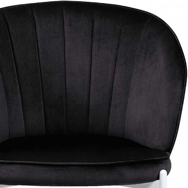 Комплект кухонных стульев Миэль черный велюр/белый, 2 шт. - Вид 7