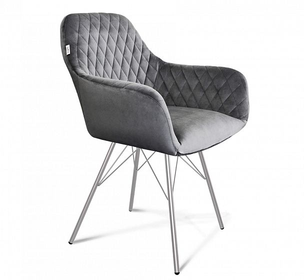 Стул Sheffilton SHT-ST38/S37 угольно-серый/хром лак - Вид 2