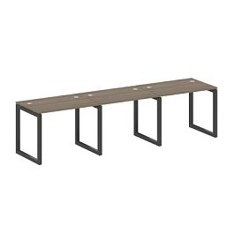 Metal System Quattro Р. ст. на 3 раб. места на О-образном м/к 50БО.СМ-3.1 Вяз/Антрацит металл 3000*720*750 - Фото предпросмотра