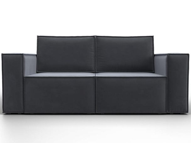 Диван прямой Куба мини Велюр серый - Вид 2