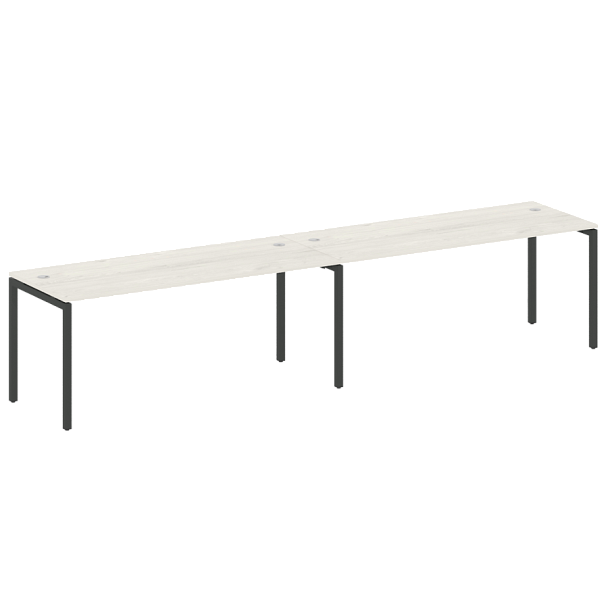 Metal System Quattro Р. ст. на 2 раб. места на П-образном м/к 40БП.СМ-2.5 Дуб наварра/Антрацит металл 3600*720*750 - Вид 1