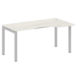 Metal System Quattro Стол криволинейный правый на П-образном м/к 50БП.СА-1 (R) Дуб наварра/Серый металл 1600*900*750 - Фото предпросмотра
