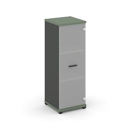 Concept Шкаф 1 узкая секция, 3 ниши CN.STU.E-316 SM A Кобо/Антрацит/Металл Антрацит/Сатин 420*420*1186 - Фото предпросмотра