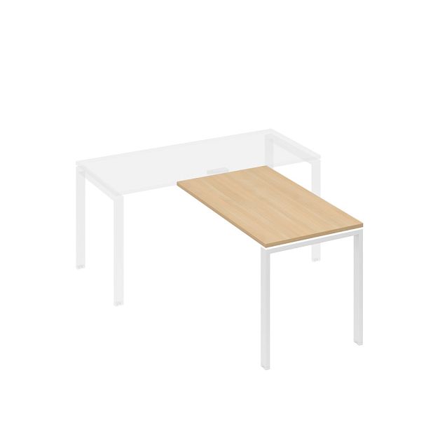 Брифинг-приставка на металлокаркасе UNO A4 А4 Б1 074 БП натуральный дуб / металлокаркас белый - Вид 1