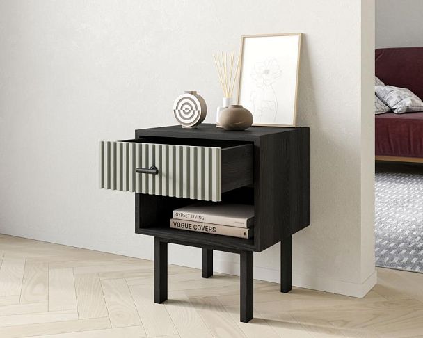 Тумбочка с верхним ящиком Emerson арт EM11/gray/L - Вид 2