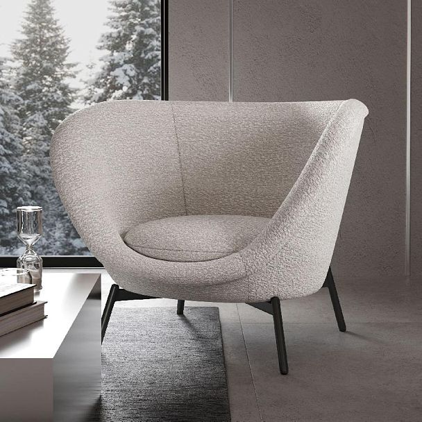 Лаунж кресло COUTURE букле светлый - Вид 11