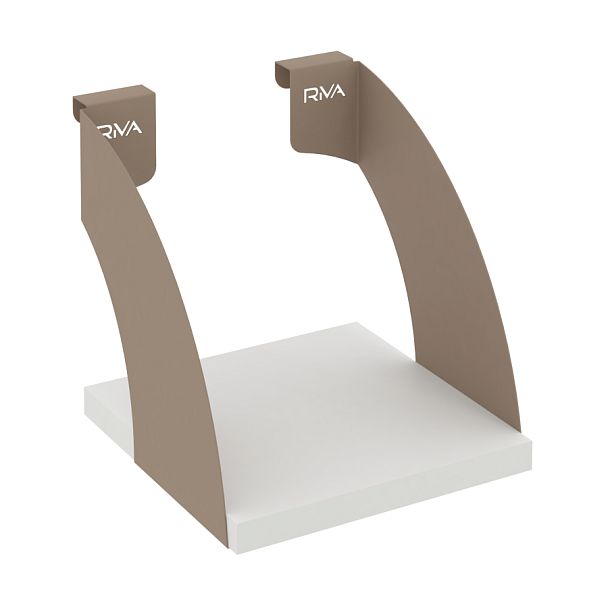 Навесные полки. Кронштейны+ЛДСП полка 200мм MAN-41-2 Белый бриллиант/Мокко металл 200*220*200 - Вид 1