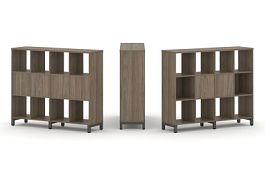 Стайл Проджект Набор стеллажа 1 сторон., 3 яр. SN.NS-341 Вяз Благородный/Металл Антрацит 1488*400*12 - Фото предпросмотра