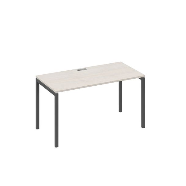 Стол 140x70 письменный на каркасе DUE A4 А4 С2 014 БП дуб / металлокаркас антрацит - Вид 1
