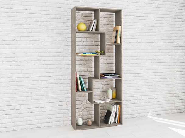 Стеллаж Ромео-8 (1900х800х250) ясень анкор темный - Вид 1