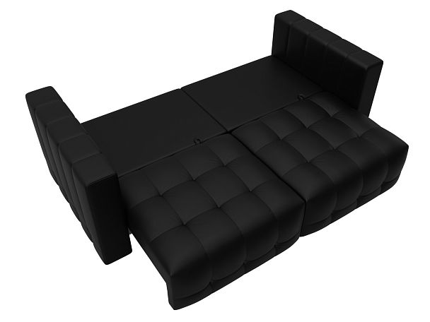 Диван прямой Лига-052 НПБ Экокожа черный - Вид 9