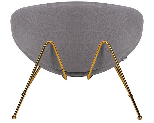 Кресло дизайнерское DOBRIN EMILY (серая ткань AF7, золотое основание) - Вид 5