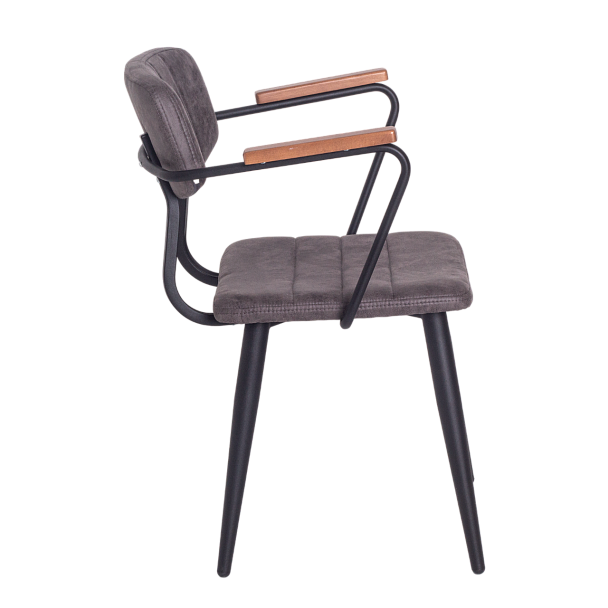 Стул Kato с подлокотниками, велюр, массив бука - Вид 3