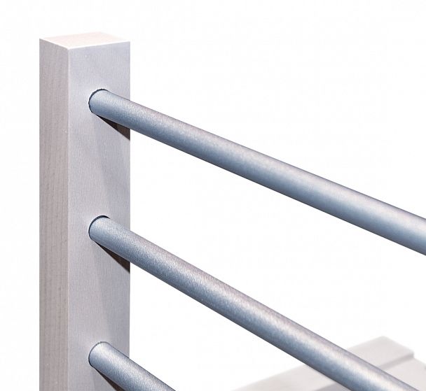 Полка для обуви Sheffilton Альберо SHT-SR9 беленый/алюм.металлик - Вид 10