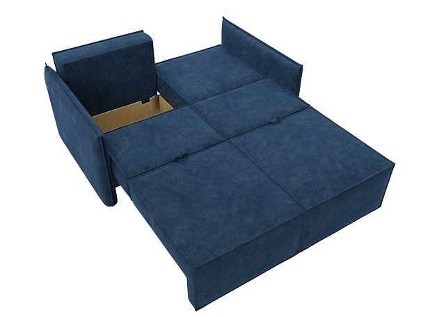 Диван прямой Либерти мини Велюр синий - Вид 9