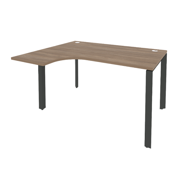 Onix Стол эргономичный левый на П-образном м/к O.MP-SA-3 (L) Дуб аризона/Антрацит металл 1380*1180*750 (800/460) - Вид 1