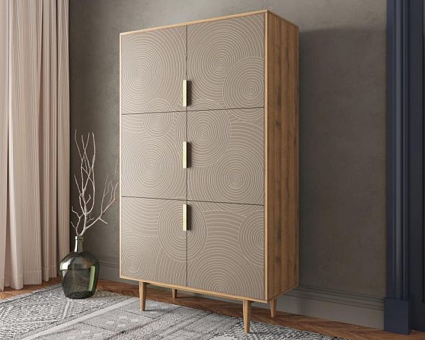 Большой комод с шестью дверками Line R20/beige - Вид 3