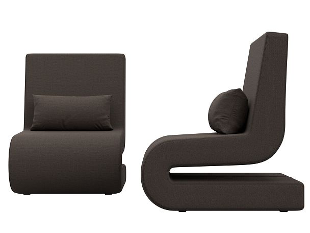 Кресло Волна (2 шт.) Рогожка коричневый - Вид 2