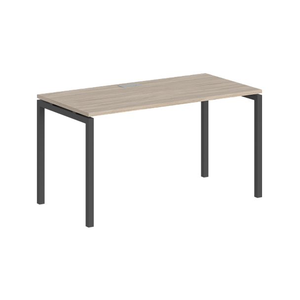 Стол Sigma 1200х700х750 / профиль: 40х40 антрацит; столешница: дуб светлый - Вид 1
