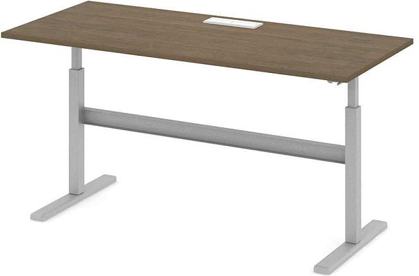 Стол офисный рабочий С-ТРС60 "Трансформер"  ПК-ТРС-СТ180Х80КК/МРМ-В1-299 дуб шамони - Вид 1