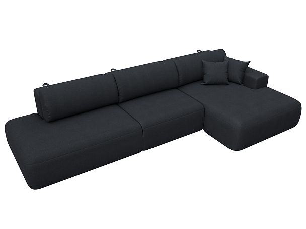 Диван угловой Лига-036 НПБ Модерн Лонг правый угол Искусственная замша серый - Вид 5