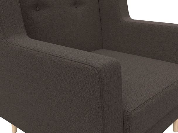 Кресло Брайтон Рогожка коричневый - Вид 4