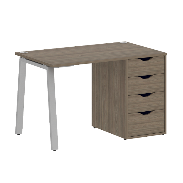Home Office Стол письменный VR.SP-3-118.4.A Вяз/Серый металл 1180*720*750 - Вид 1
