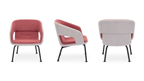 Кресло Atlantis с низкой спинкой на металлических ножках (Atlantis art. D40H) - Вид 5