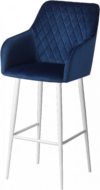 Барное поворотное кресло Барли К, Confetti blue/белый - Вид 2